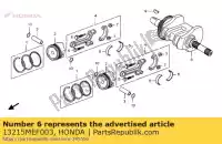 13215MEF003, Honda, Bearing b, connecting rod (green) honda fjs 400 2009 2010 2011, New