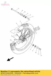 Aquí puede pedir conjunto de radios, delantero de Yamaha , con el número de pieza 4ES251042000: