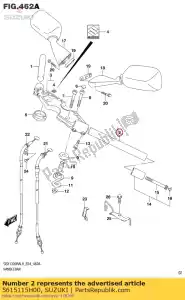 Suzuki 5615115H00 manillar, l - Lado inferior