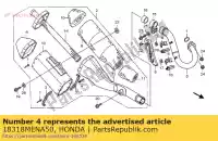 18318MENA50, Honda, cover, end honda crf 250 2011 2012 2013, New