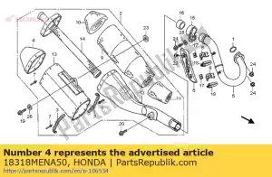 honda 18318MENA50 couverture, fin - La partie au fond