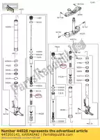 440260143, Kawasaki, forcella a molla, k = 9.25 kawasaki zx6r ninja r zx 6r zx600 600 , Nuovo