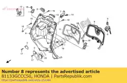 deksel, combinatie & slot van Honda, met onderdeel nummer 81133GCCC50, bestel je hier online: