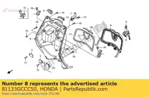 Honda 81133GCCC50 pokrywa, szyfr i zamek - Dół