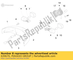 Aprilia 639670, Kierunkowskaz lewy przód / prawy ty?, OEM: Aprilia 639670