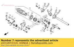 Here you can order the center, gearshift drum from Honda, with part number 24312KY2310:
