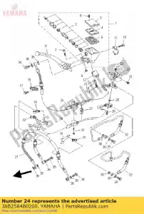 yamaha 36B2584B0200 tuyau, frein - La partie au fond