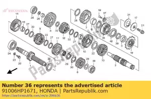 honda 91006HP1671 lager, radiale kogel, 24x56x22.1 - Onderkant