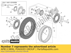 Aprilia AP8113806, Disco freno anteriore sinistro, OEM: Aprilia AP8113806