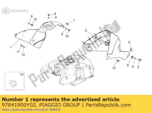 Piaggio Group 97841900Y02 cover stopper tank black - Bottom side