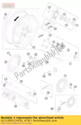 Aqui você pode pedir o roda traseira cpl. Preto 11 em KTM , com o número da peça 6111000114430: