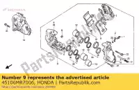 45106MR7006, Honda, primavera, pad honda vfr vfrr 400 4003, Nuovo