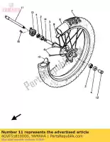 4GVF51810000, Yamaha, Eje, rueda yamaha tt tts tte 600, Nuevo