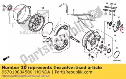 Aqui você pode pedir o parafuso, flange, 8x45 em Honda , com o número da peça 957010804500: