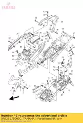 Here you can order the bracket, taillight from Yamaha, with part number 5PS2117E0000: