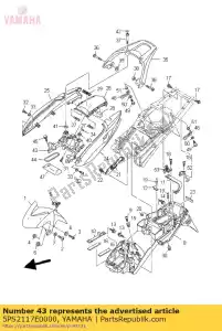 yamaha 5PS2117E0000 bracket, taillight - Bottom side