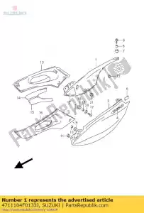 suzuki 4711104F0133J capa, moldura, r - Lado inferior