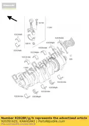 Here you can order the bushing,crankshaft,#2 zx750-j1 from Kawasaki, with part number 920281629: