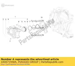 Ici, vous pouvez commander le ensemble piston complet auprès de Piaggio Group , avec le numéro de pièce 1A0071950A: