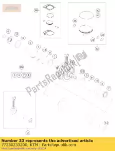 ktm 77230233200 sworze? t?okowy 350 - Dół