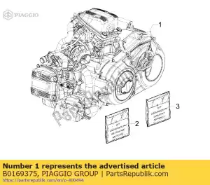 Piaggio Group B0169375 850 4t 8v e3 motor - Onderkant