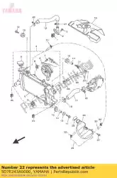 slang 1 van Yamaha, met onderdeel nummer 5D7E243A0000, bestel je hier online: