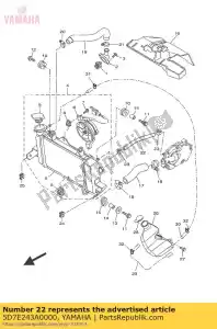 yamaha 5D7E243A0000 hose 1 - Bottom side