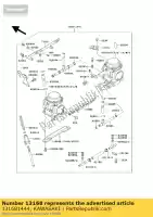 131681444, Kawasaki, levier, démarreur en500-a1 kawasaki en 500 1990 1992 1993 1994 1995 1996 1997 1998 1999 2000 2001 2002, Nouveau