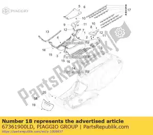 Piaggio Group 67361900LD spark plug insp. door - Bottom side