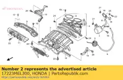 Here you can order the seal b, air cleaner case from Honda, with part number 17223MEL300: