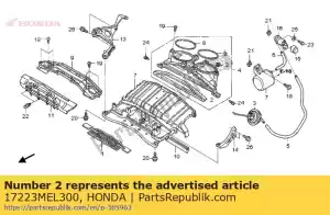 honda 17223MEL300 seal b, air cleaner case - Bottom side