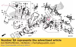 Here you can order the slider guide from Honda, with part number 64780MJMD40: