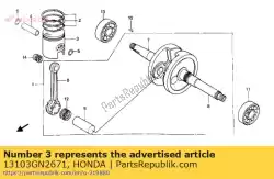 Here you can order the piston,b from Honda, with part number 13103GN2671: