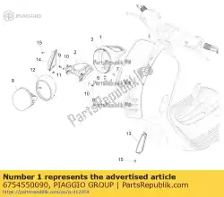 Qui puoi ordinare copertura del faro da Piaggio Group , con numero parte 6754550090: