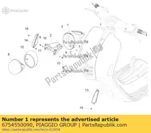 Piaggio Group 6754550090 copertura del faro - Il fondo