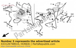 Honda 43312KTWB10, Pipe comp a, rr br, OEM: Honda 43312KTWB10