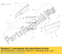 88799000XN2, Piaggio Group, rechts zijpaneel. zwart moto-guzzi california zgukdh00 zgulvc00 zgulvc01 1400 2012 2016 2017, Nieuw