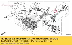 Aqui você pode pedir o corpo composto, válvula de controle de ar ocioso em Honda , com o número da peça 16451MGZD01: