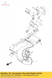 Qui puoi ordinare giunto, scarico 1 da Yamaha , con numero parte 3JE146150100: