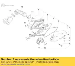 Qui puoi ordinare guarnizione da Piaggio Group , con numero parte B018254: