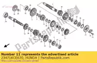 23471KCE670, Honda, engrenage, c-4 honda xr  r xr250r 250 , Nouveau