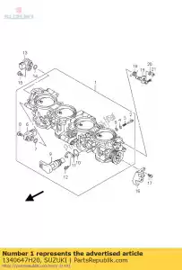 Suzuki 1340647H20 cuerpo del acelerador - Lado inferior