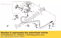 43456MGSD70, Honda, guida, freno di stazionamento honda nc 700 2012 2013, Nuovo