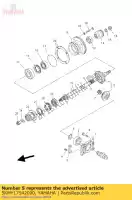 5KMY17542000, Yamaha, engrenage intermédiaire comp. yamaha yfm yxr 660 2002 2003 2004 2005 2006 2007, Nouveau