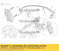 Ici, vous pouvez commander le vis de serrage de tube auprès de Piaggio Group , avec le numéro de pièce 899811: