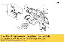 dekking, r. Spreker van Honda, met onderdeel nummer 64242MCA000, bestel je hier online:
