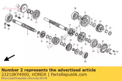 Aqui você pode pedir o composição do eixo, principal em Honda , com o número da peça 23210KY4900: