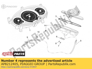 aprilia AP8212405 clock rubber - Bottom side