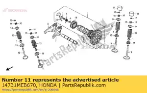 Honda 14731MEB670 sollevatore, valvola - Il fondo