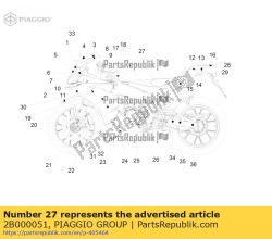 Aprilia 2B000051, Aufkleber 51 weltmeisterschaften, OEM: Aprilia 2B000051